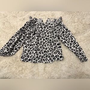 Tucker + Tate Black and White Ruffled Blouse